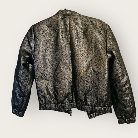 PAIGE ROSIE Grey metallic FLO bomber jacket size S , NWT - Picture 9 of 9